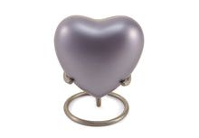 Matte Periwinkle Brass Heart Keepsake Urn - Funeral.com, Inc.