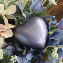 Matte Periwinkle Brass Heart Keepsake Urn - Funeral.com, Inc.
