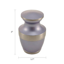 Matte Periwinkle Brass Keepsake Urn - Funeral.com, Inc.