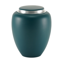 Matte Teal Sapphire Aluminum Adult Cremation Urn - Funeral.com, Inc.