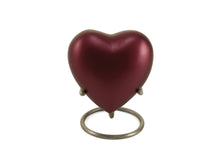 Metallic Crimson Brass Heart Keepsake Urn - Funeral.com, Inc.