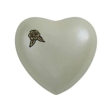 Amaranta Pearl Heart Pet Keepsake Urn - funeral.com