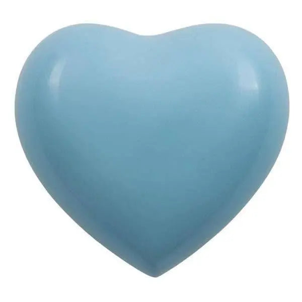Amorette Pearl Blue Heart Pet Urn - funeral.com