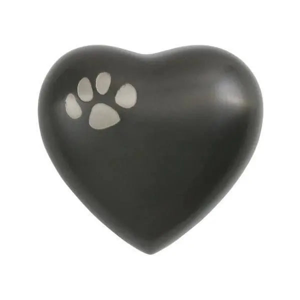 Gabrielle Paw Slate Heart Pet Keepsake Urn - funeral.com