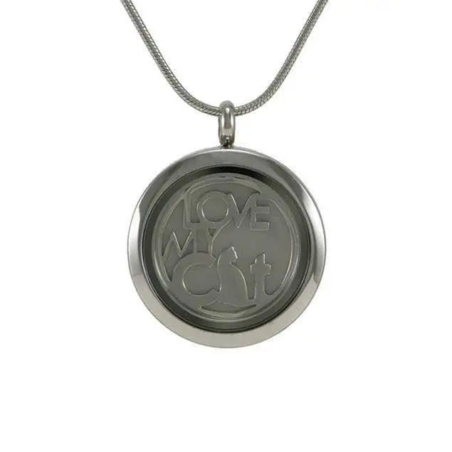Furever Loved Cat Pewter Hinged Two Inserts - funeral.com