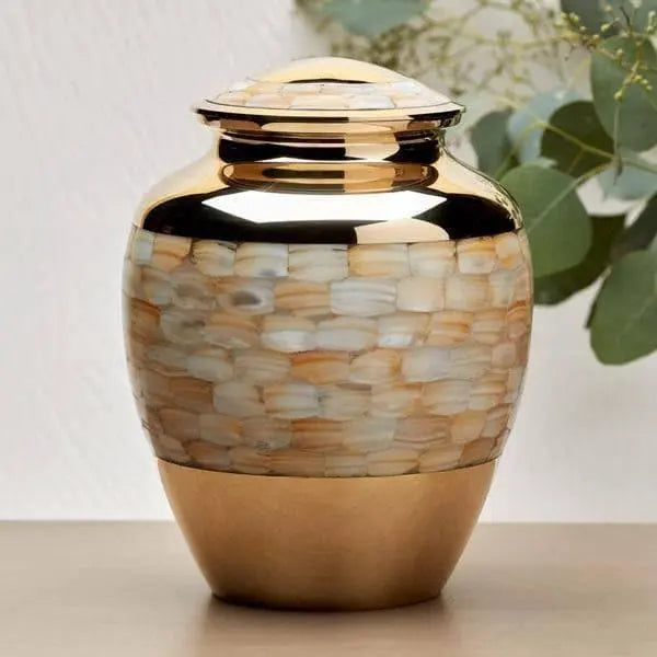 Cassie Mother of Pearl Extra Large Pet Urn - funeral.com