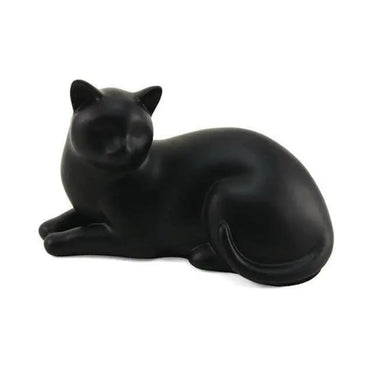 Comfy Black Cat Small Pet Urn - funeral.com