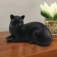 Comfy Black Cat Small Pet Urn - funeral.com