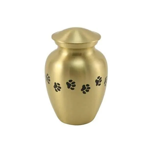 Gabrielle Paw Brass Medium Pet Urn - funeral.com