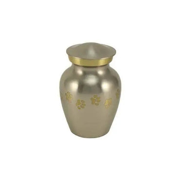Gabrielle Paw Pewter Small Pet Urn - funeral.com