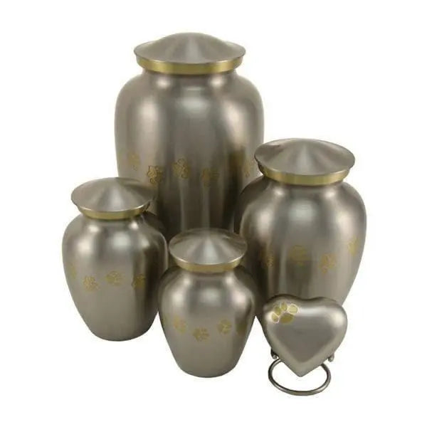 Gabrielle Paw Pewter Small Pet Urn - funeral.com