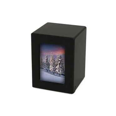 Missing You Photo Box Black Small Pet Urn - funeral.com