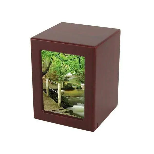 Missing You Photo Box Cherry Large Pet Urn - funeral.com