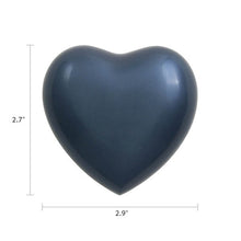 Moonlight Blue Brass Heart Keepsake with Glossy Finish - Funeral.com, Inc.