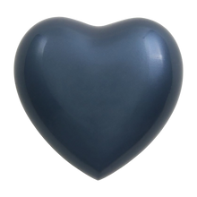 Moonlight Blue Brass Heart Keepsake with Glossy Finish - Funeral.com, Inc.