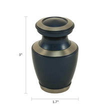 Moonlight Blue Brass Keepsake Urn - Funeral.com, Inc.