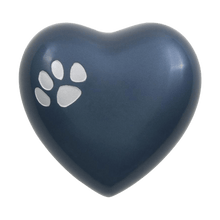 Moonlight Blue Heart Paw Print Pet Keepsake Urn - Funeral.com, Inc.