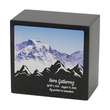 Mountain Peak Black Marble Adult Cremation Urn - Funeral.com, Inc.