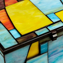 Multi - Color Geometric Memory Chest Adult Cremation Urn - Funeral.com, Inc.