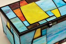 Multi - Color Geometric Memory Chest Adult Cremation Urn - Funeral.com, Inc.