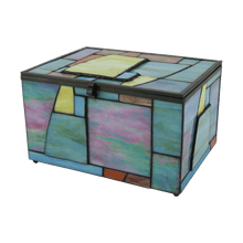 Multi - Color Geometric Memory Chest Adult Cremation Urn - Funeral.com, Inc.