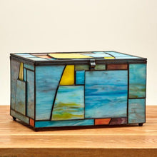Multi - Color Geometric Memory Chest Adult Cremation Urn - Funeral.com, Inc.