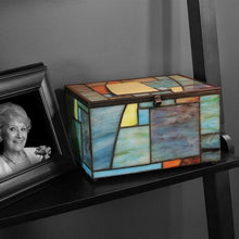 Multi - Color Geometric Memory Chest Adult Cremation Urn - Funeral.com, Inc.