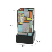 Multi - Color Geometric Stained Glass LED Keepsake Urn - Funeral.com, Inc.