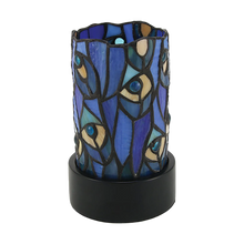 Multi - Color Peacock Stained Glass LED Keepsake Urn - Funeral.com, Inc.