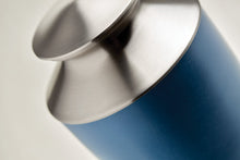 Narrow Conical Blue Aluminum & Brass Adult Cremation Urn - Funeral.com, Inc.