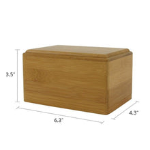 Natural Bamboo Box Medium Pet Cremation Urn - Funeral.com, Inc.