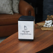 Natural White Veined Marble Adult Cremation Urn - Funeral.com, Inc.