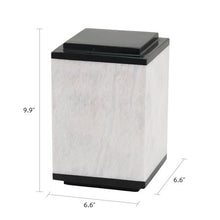 Natural White Veined Marble Adult Cremation Urn - Funeral.com, Inc.