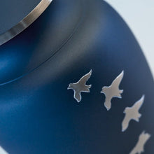 Navy Blue Extra Large Cremation Urn w/ Ascending Bird Motif - Funeral.com, Inc.