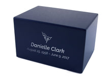 Navy Blue Gloss MDF Box Adult Cremation Urn - Funeral.com, Inc.