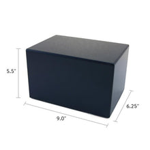 Navy Blue Gloss MDF Box Adult Cremation Urn - Funeral.com, Inc.