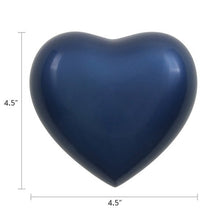 Navy Blue Glossy Heart Small Pet Cremation Urn - Funeral.com, Inc.