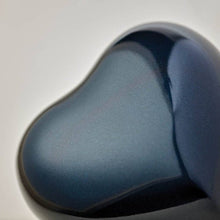 Navy Glossy Heart Small Pet Cremation Urn - Funeral.com, Inc.