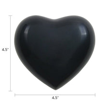 Navy Glossy Heart Small Pet Cremation Urn - Funeral.com, Inc.