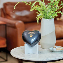 Navy Glossy Heart Small Pet Cremation Urn - Funeral.com, Inc.