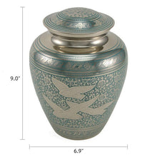 Nickel - Plated Brass Bird Design Adult Cremation Urn - Funeral.com, Inc.