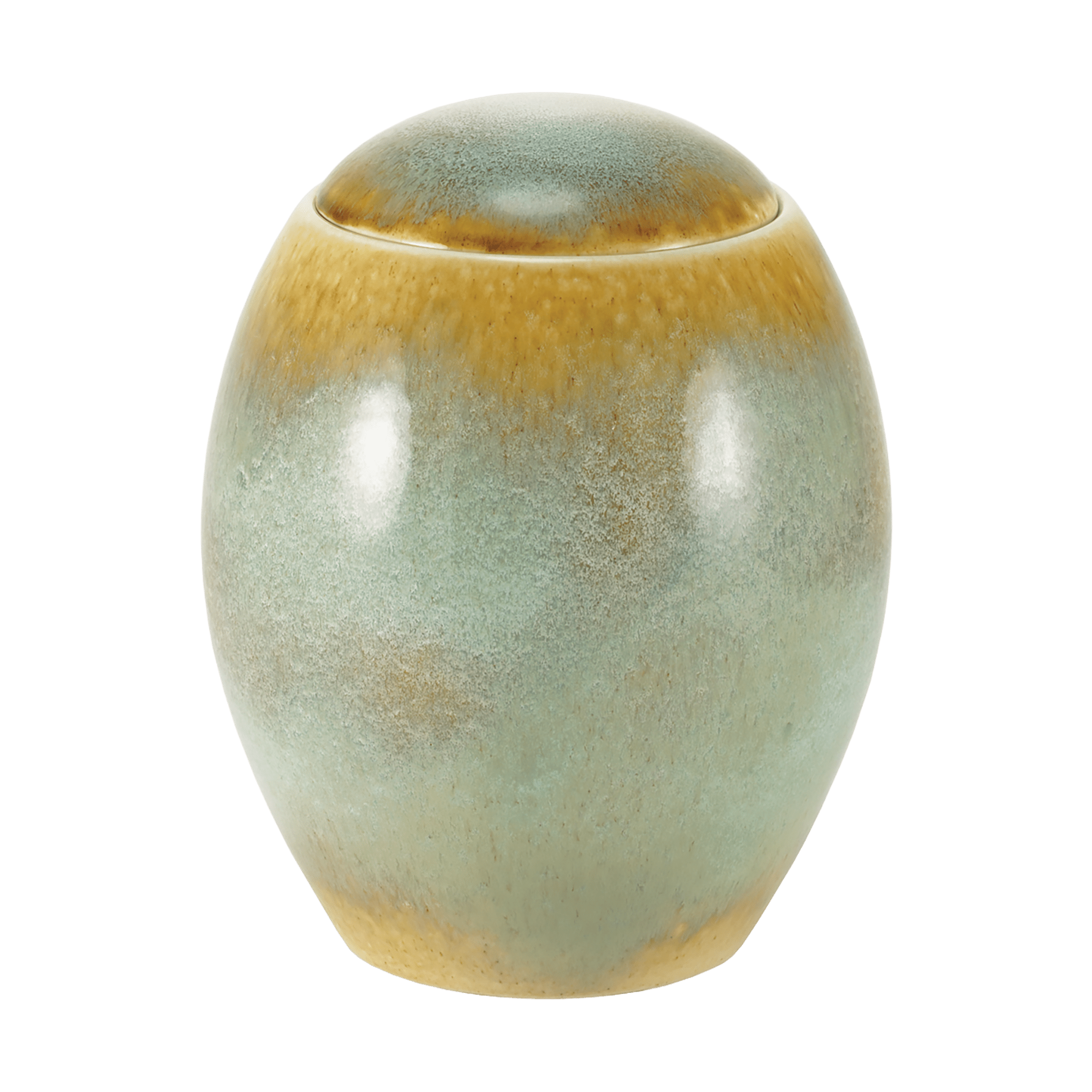 Ocean Blue Dome-Top Ceramic Adult Cremation Urn | Funeral.com, Inc.