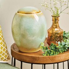 Ocean Blue Dome - Top Ceramic Adult Cremation Urn - Funeral.com, Inc.