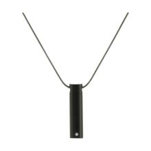 Onyx Cylinder w/ Cubic Zirconia Cremation Necklace - Funeral.com, Inc.