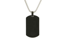 Onyx Dog Tag with Pewter Accent, 24" Chain Cremation Necklace - Funeral.com, Inc.