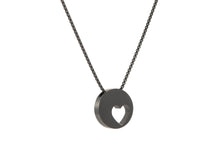 Onyx Eternity Heart Pendant, 21" Chain Cremation Necklace - Funeral.com, Inc.