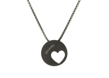 Onyx Eternity Heart Pendant, 21" Chain Cremation Necklace - Funeral.com, Inc.
