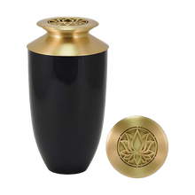 Onyx Lotus Lid Bronze Scattering Adult Cremation Urn - Funeral.com, Inc.