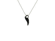 Onyx & Pewter Wings of Eternity, Stainless Steel Cremation Necklace - Funeral.com, Inc.