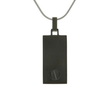 Onyx Textured Rectangle, Stainless Steel Cremation Necklace - Funeral.com, Inc.